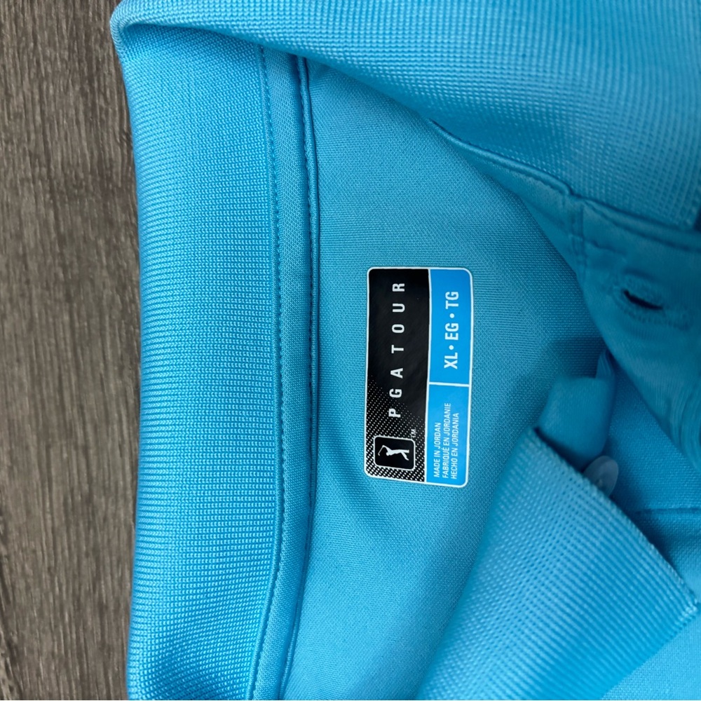 PGA Tour Men's Aqua Short Sleeve Tee - Picture 3 of 7